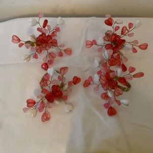 Four Beaded Valentine’s Napkins Rings